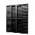 PORTA BALCÃO 6 FLS ALUMÍNIO PRETO C/ FECHADURA VIDRO LISO - LINHA 25 PREMIUM - Imagem 2