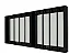 JANELA MAXIM-AR 2 SEÇÕES ALUMÍNIO PRETO C/ GRADE - LINHA PREMIUM - Imagem 1