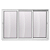 JANELA ALUMÍNIO VITRÔ BRANCO 3 PLANOS 3 MÓVEIS S/ GRADE - LINHA 25 PREMIUM - Imagem 1