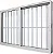 JANELA VITRO 2 FLS MOVEIS ALUMÍNIO BRANCO C/ GRADE - LINHA 25 PREMIUM - Imagem 1