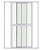 PORTA DE CORRER 3 FOLHAS DE VIDRO MÓVEIS ALUMÍNIO BRANCO VIDRO LISO - LINHA PREMIUM - Imagem 2