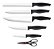 Conj. Facas 6pcs Cross Brinox Preto/branco - Imagem 2