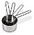 Conjunto Xícara Inox Colher Medidora 4 Peças Brinox - Imagem 2