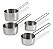 Conjunto Xícara Inox Colher Medidora 4 Peças Brinox - Imagem 1