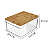 Organizador Clear com Tampa de Bambu Armário Guarda Roupa Cozinha Ou - Imagem 6