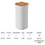 Kit 6 Potes com Tampa de Bambu Herméticos Branco Mantimentos Organizador Keep Ou - Imagem 7