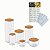 Kit 6 Potes Herméticos Quadrado com Tampa de Bambu e Etiquetas Mantimentos Keep Ou - Imagem 1