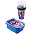 Kit Lanchinho Pote Mini Marmita Mini Shakeira 320 ml Infantil Super Heróis Plasútil - Imagem 13