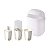 Kit De Banheiro Dispenser 420 Ml Escova Algodão Lixeira 9,3L - Imagem 1
