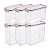 Kit 6 Potes Herméticos Porta Mantimento Empilhavel 3L E 1,9L - Imagem 1