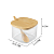 Kit 5 Pçs Bambu Porta Queijo Açucar Pão Boleira Manteiga Ou - Imagem 4