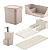 Kit Escorredor Tapete De Pia Lixeira 4,7 Dispenser Org. Pia - Imagem 1