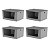 Conjunto 4 Cestos Flow Abertura Frontal Com tampa 16L - Imagem 1