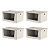 Conjunto 4 Cestos Flow Abertura Frontal Com tampa 16L - Imagem 3