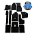 Forração Do Assoalho Fusca Carpete Preto Kit 11 Peças - Imagem 8