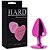 Plug Metal Pedra Coração Cravejada Em Strass Hard - Imagem 1