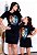 VESTIDO INFANTIL - LEÃO COLORIDO - COR PRETO - Imagem 5