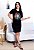VESTIDO PREMIUM ALGODÃO - LEÃO COLORIDO - COR PRETO - Imagem 3