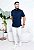 CAMISA SLIM - GOLA PADRE - MANGA CURTA - COR AZUL MARINHO - Imagem 3