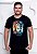 T-SHIRT MASCULINA -  LEÃO COLORIDO - COR PRETO - Imagem 1