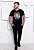 T-SHIRT MASCULINA -  LEÃO COLORIDO - COR PRETO - Imagem 3