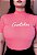 T-SHIRT GOLA ALTA - GRATIDÃO ALTO RELEVO PUFF - COR ROSA BATOM - Imagem 3