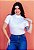 T-SHIRT GOLA ALTA - COR BRANCO - Imagem 1