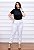 T-SHIRT GOLA ALTA - COR PRETO - Imagem 3