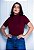 T-SHIRT GOLA ALTA - COR BORDO - Imagem 1