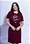 VESTIDO PREMIUM ALGODÃO - SEJA FORTE E CORAJOSA - COR BORDO - Imagem 1