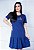 VESTIDO BABADO ALGODÃO - ABENÇOADA - COR AZUL MARINHO - Imagem 1