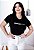 T-SHIRT FEMININA - TUA GRAÇA ME BASTA ALTO RELEVO - COR PRETO - Imagem 1