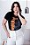 T-SHIRT FEMININA - KING LEÃO LARANJA - COR PRETO - Imagem 1
