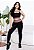 CONJUNTO FITNESS -  BICOLOR - PRETO COM DETALHE MARROM - Imagem 1