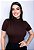 T-SHIRT GOLA ALTA - COR MARROM - Imagem 1