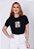 T-SHIRT FEMININA - DEUS É AMOR  - COR PRETO - Imagem 3