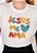 T-SHIRT FEMININA - JESUS ME AMA - COR MARFIM - Imagem 3