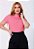 T-SHIRT GOLA ALTA - JESUS MINIMALISTA - COR ROSA BATOM - Imagem 1