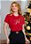 T-SHIRT FEMININA - FÉ ESTRELAS - COR VERMELHO - Imagem 1