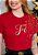 T-SHIRT FEMININA - FÉ ESTRELAS - COR VERMELHO - Imagem 2