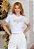 T-SHIRT FEMININA - JESUS ESTRELAS - COR BRANCO - Imagem 1