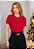 T-SHIRT FEMININA - STRASS - COR VERMELHO - Imagem 1