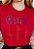 T-SHIRT FEMININA - FÉ, ESPERANÇA, AMOR - COR VERMELHO - Imagem 2