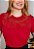 T-SHIRT FEMININA - ABENÇOADA GOLA - COR VERMELHO - Imagem 2