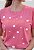 T-SHIRT FEMININA - TRANSFORMADA GIRASSOL- COR ROSA BATOM - Imagem 2