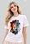 T-SHIRT FEMININA - LEÃO COLORIDO - COR MARFIM - Imagem 1