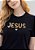 T-SHIRT FEMININA - JESUS CORAÇÃO PATCH - COR PRETO - Imagem 1