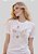 T-SHIRT FEMININA - BORBOLETA FLOR STRASS - COR MARFIM - Imagem 2