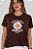 T-SHIRT FEMININA -ONDE EU PISAR FLORESCERÁ - COR MARROM - Imagem 3