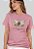 T-SHIRT FEMININA - PERDOADA E REDIMIDA - COR ROSA CLARO - Imagem 1